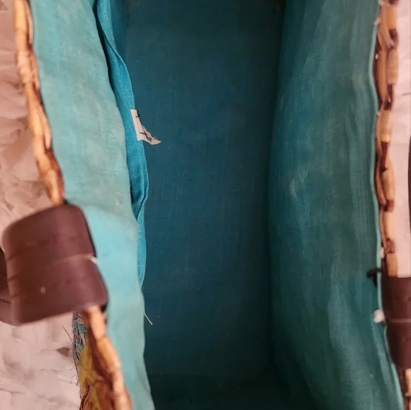 Vintage,a piece of art straw bag - Picture 7 of 7
